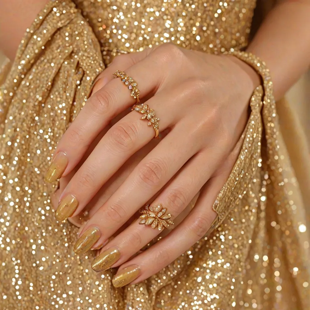 , Jakie paznokcie do złotej sukienki? Najnowsze trendy